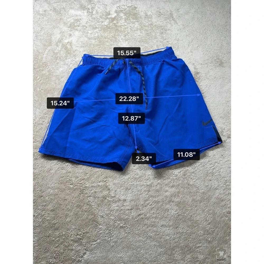 Nike Mens Swim Trunks Royal Blue Mesh Lined Board Shorts Large NESS9433‎